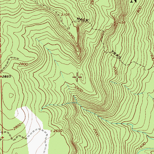 Topographic Map of Clear Creek Lookout, WA