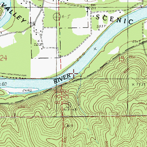 Topographic Map of Cooper Creek, WA