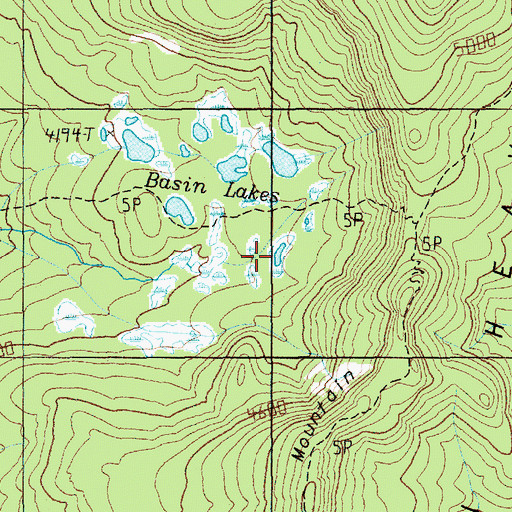 Topographic Map of Darlene Lake, WA
