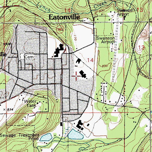 Topographic Map of Eatonville Middle School, WA