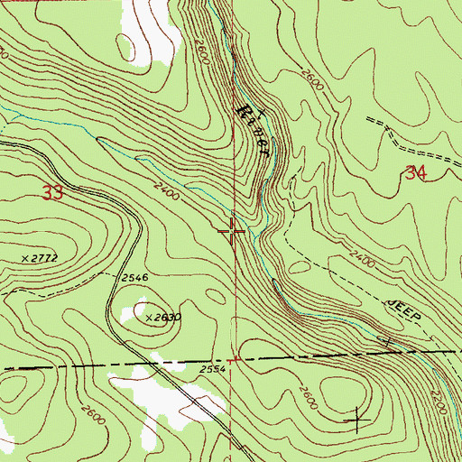 Topographic Map of Green Canyon, WA