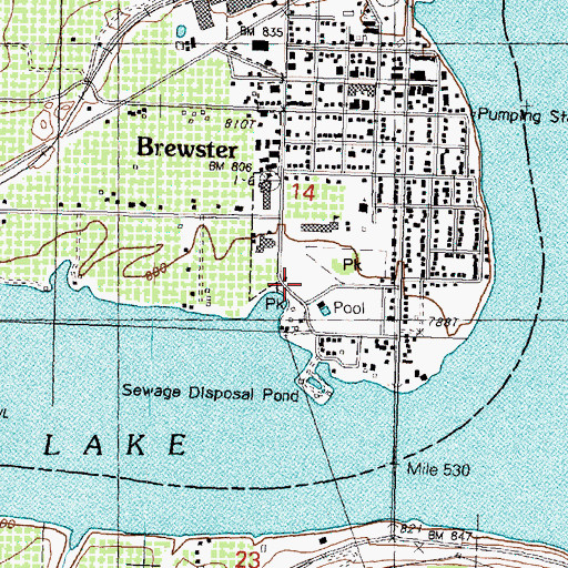 Topographic Map of Inning Field, WA