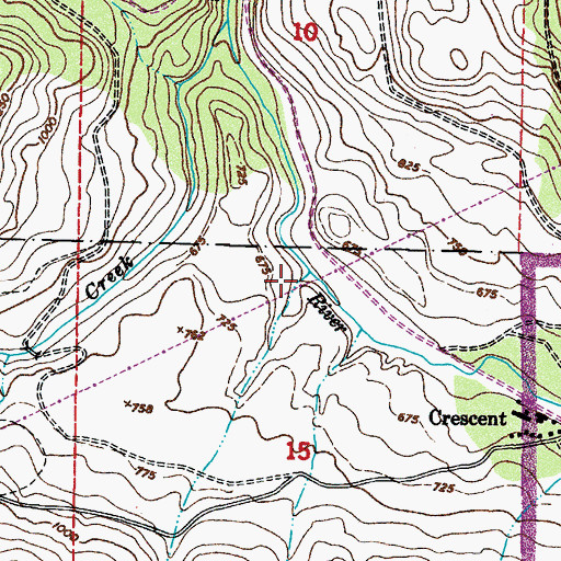 Topographic Map of June Creek, WA