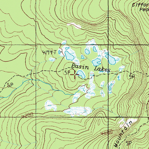 Topographic Map of Janet Lake, WA