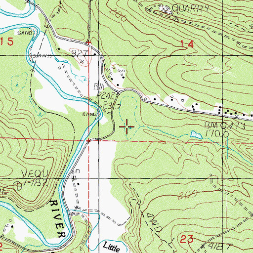Topographic Map of Lamb Creek, WA