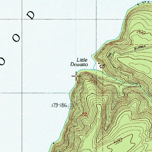 Topographic Map of Long Point, WA