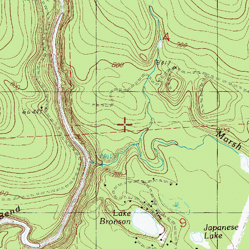 Topographic Map of Miners Creek, WA