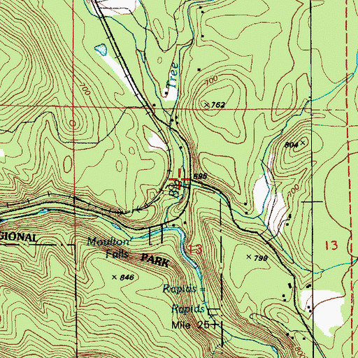 Topographic Map of Moulton, WA