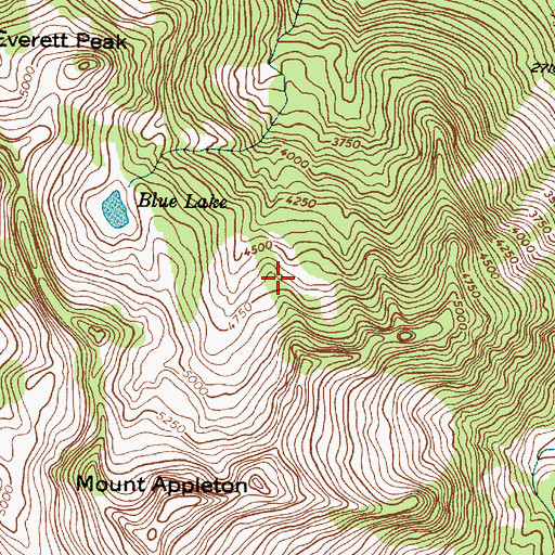 Topographic Map of Mud Lake, WA