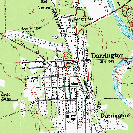 Topographic Map of Nels Bruseth Memorial Park, WA