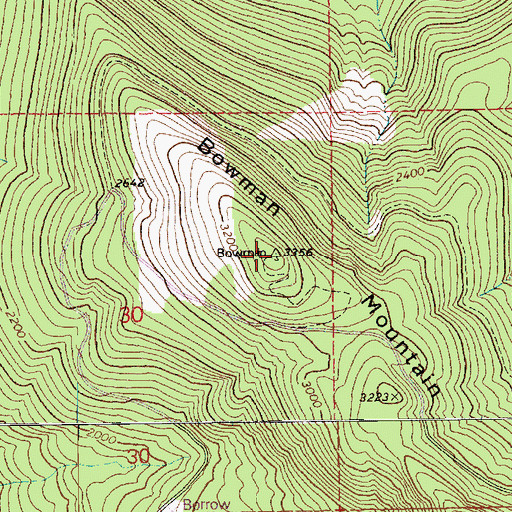 Topographic Map of Nooksack Lookout, WA