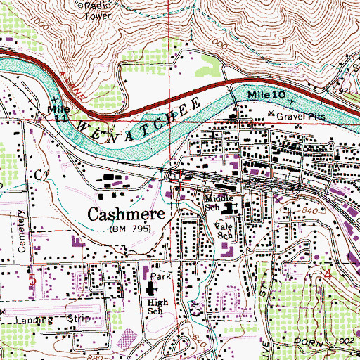 Topographic Map of Natatoruim Park, WA