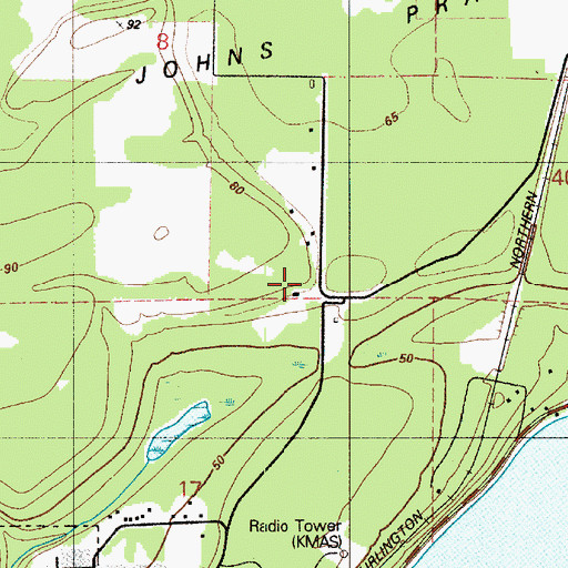 Topographic Map of Oakland, WA