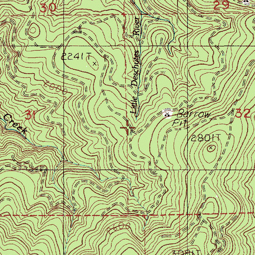 Topographic Map of Petite Lake, WA