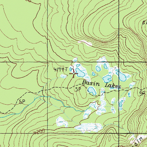 Topographic Map of Peggy Lake, WA