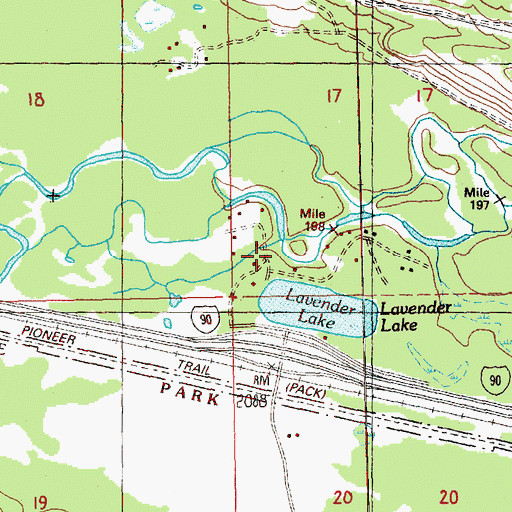 Topographic Map of Pine Glen, WA