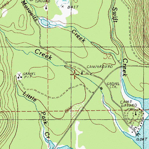 Topographic Map of Park Creek Campground, WA