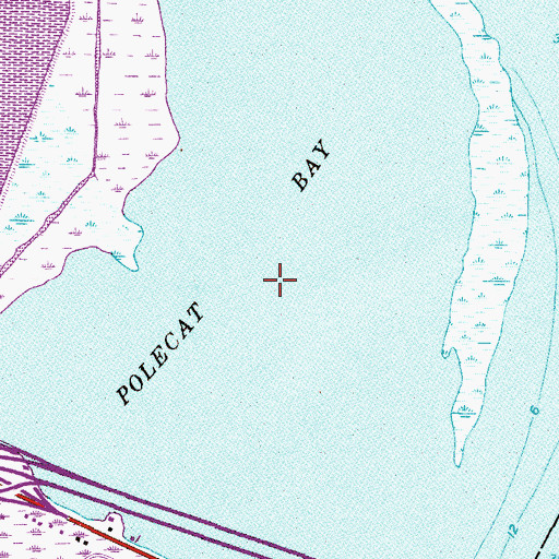 Topographic Map of Polecat Bay, AL