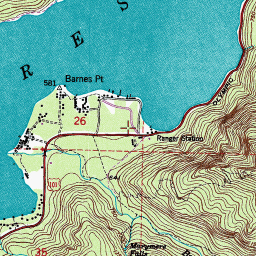 Topographic Map of Rosemary, WA