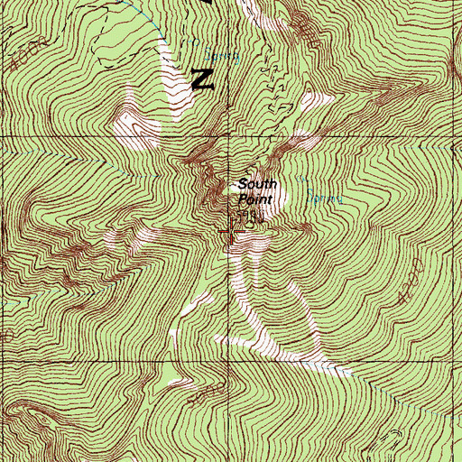 Topographic Map of South Point Lookout, WA