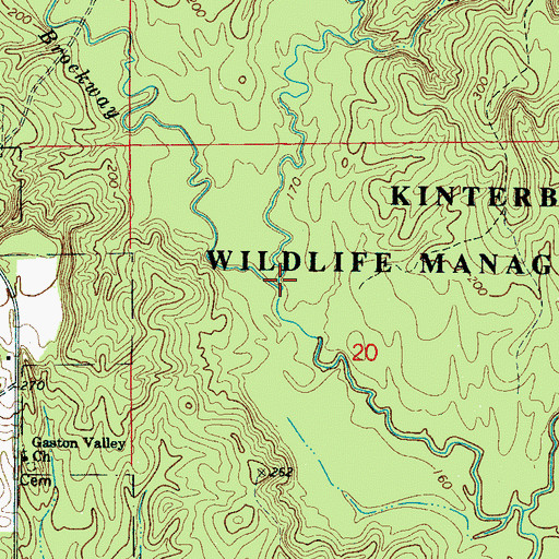Topographic Map of Polecat Creek, AL