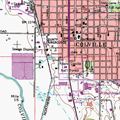 Topographic Map of Southtown Shopping Center, WA