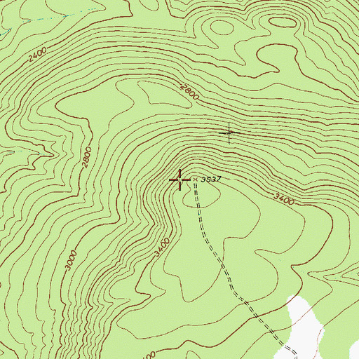 Topographic Map of Switchback Lookout, WA