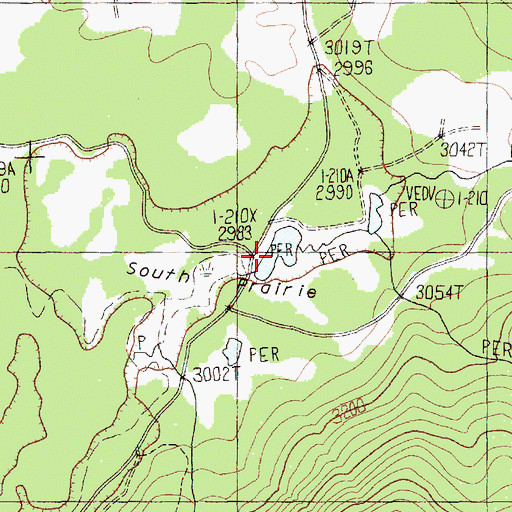 Topographic Map of South Prairie Lake, WA