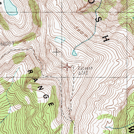 Topographic Map of Tatoosh Ridge Lookout, WA