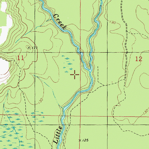 Topographic Map of Pond Creek, AL