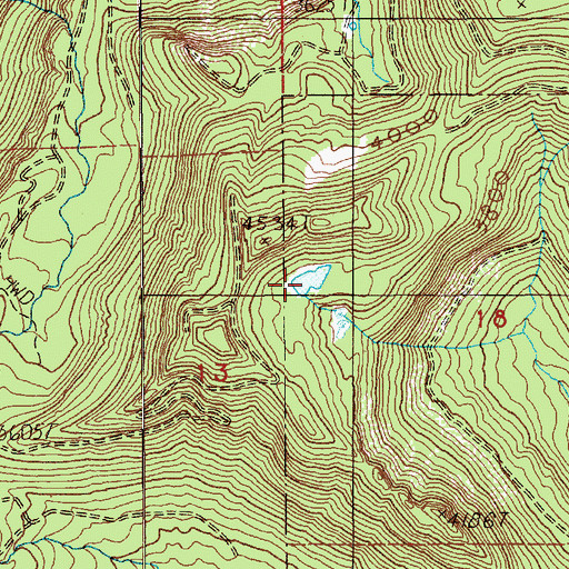 Topographic Map of Big Bull Lake, WA