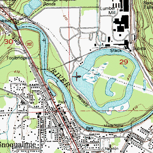 Topographic Map of Borst Lake, WA