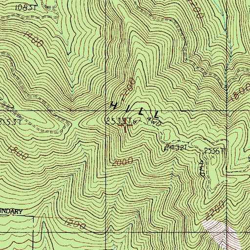 Topographic Map of Evergreen Lookout, WA