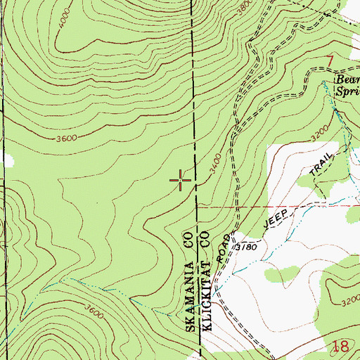 Topographic Map of East Flattop Lookout, WA