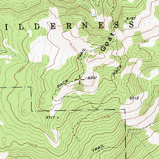 Topographic Map of Goat Ridge Lookout, WA