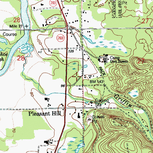 Topographic Map of Horrocks, WA