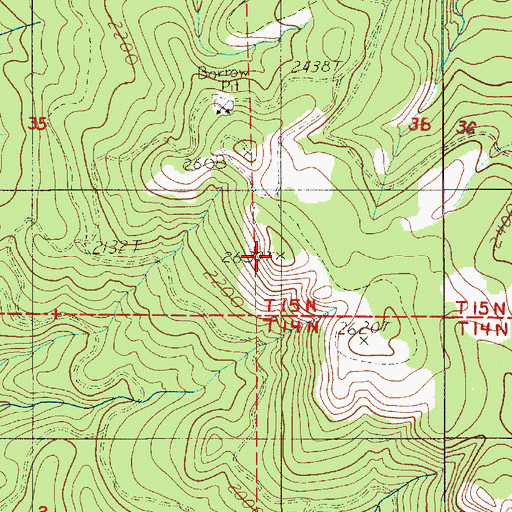 Topographic Map of Hunters Cabin Lookout, WA