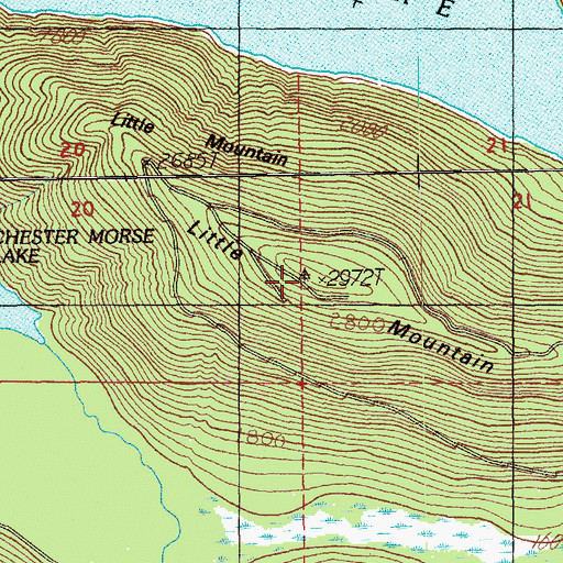 Topographic Map of Little Mountain Lookout, WA