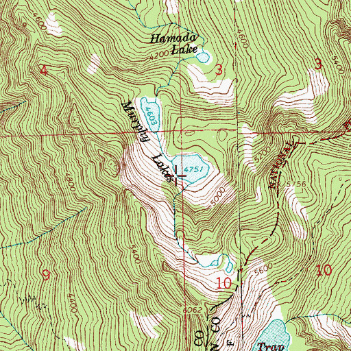 Topographic Map of Lake Murphy, WA