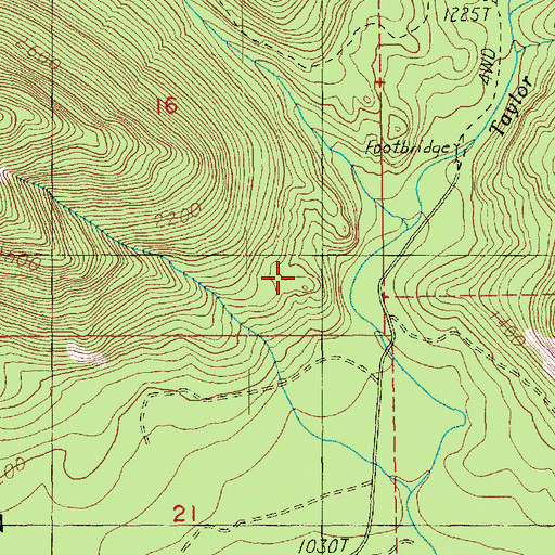 Topographic Map of Nordrum Lookout, WA