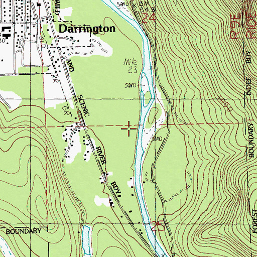 Topographic Map of Falls Creek, WA