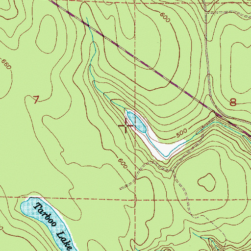 Topographic Map of Browns Lake, WA