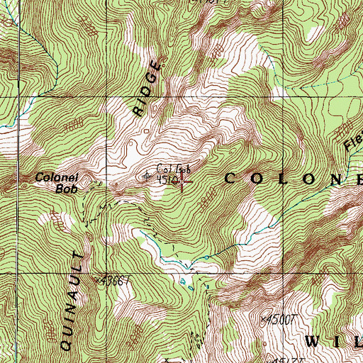 Topographic Map of Colonel Bob Lookout, WA