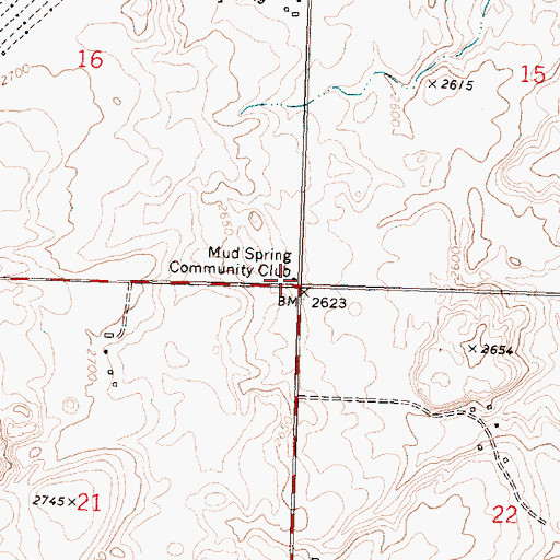 Topographic Map of Mud Spring, WA