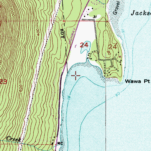 Topographic Map of Right Smart Cove, WA