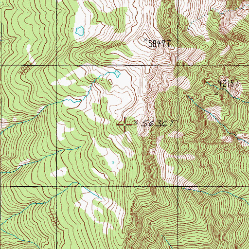 Topographic Map of South Dana, WA