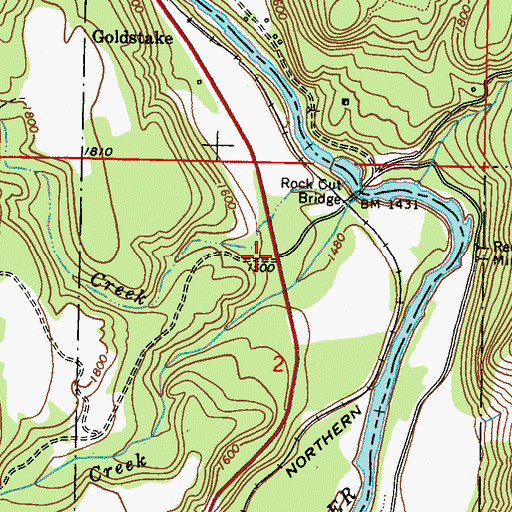 Topographic Map of Hughes, WA