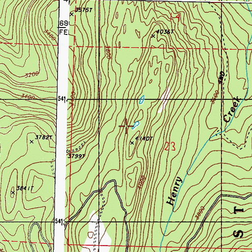 Topographic Map of Mosquito Lake, WA