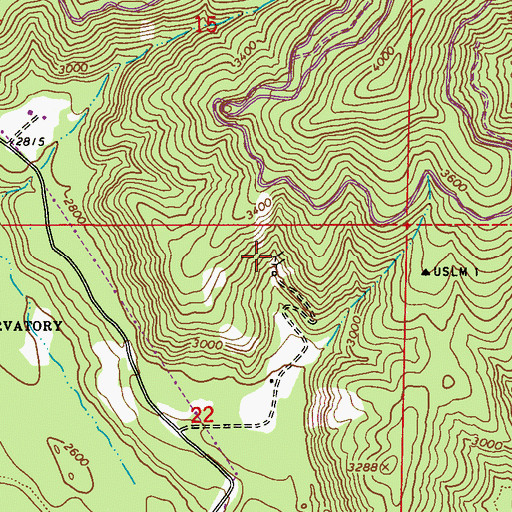Topographic Map of Lucky Joe Mine, WA