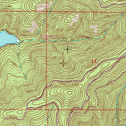 Topographic Map of Mineral Bay Recreational Site, WA